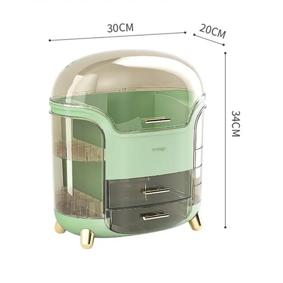 Multifunctional Cosmetics Storage Box Dust-proof Makeup Organizer - Picture 2 of 2